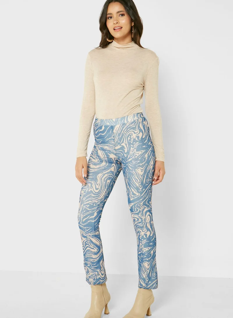 Topshop Petite Flared Knitted Pants