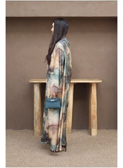 Jimmy Le Bond Hessa Abaya with Scarf – Premium Floral Abaya Set Green  - Image 2