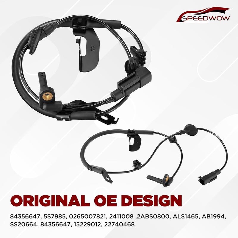 SPEEDWOW 2Pcs ABS Wheel Speed Sensor Front Left/Right Compatible with Cadillac Escalade Chevy Avalanche Silverado Suburban 1500 Tahoe GMC Sierra Yukon XL 07 2008 2009 2010 2011 2012 2013 2014 ALS1465 - Image 2