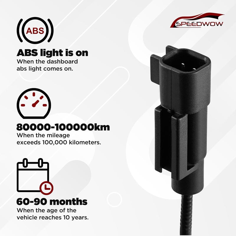 SPEEDWOW 2Pcs ABS Wheel Speed Sensor Front Left/Right Compatible with Cadillac Escalade Chevy Avalanche Silverado Suburban 1500 Tahoe GMC Sierra Yukon XL 07 2008 2009 2010 2011 2012 2013 2014 ALS1465 - Image 5
