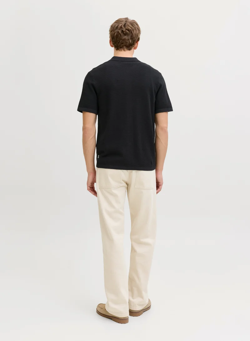 JACK & JONES  Knitted Short Sleeve Shirt for Men | Best Price UAE