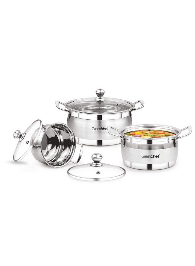 GREENCHEF Stainless Steel Cook and Serve Set (Silver) - Image 1