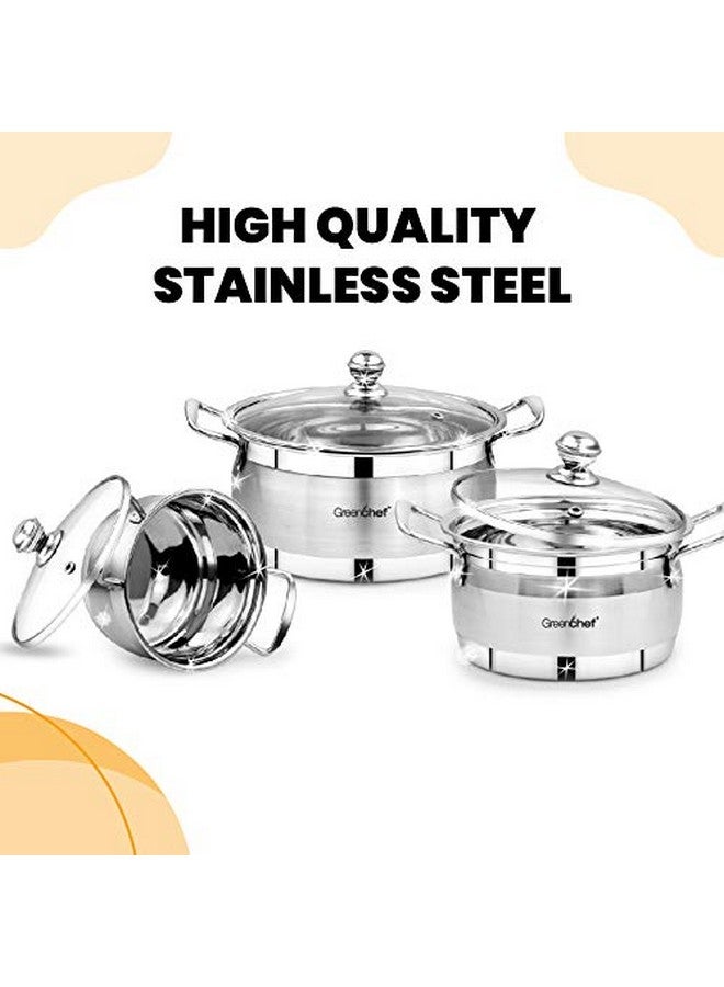 GREENCHEF Stainless Steel Cook and Serve Set (Silver) - Image 2