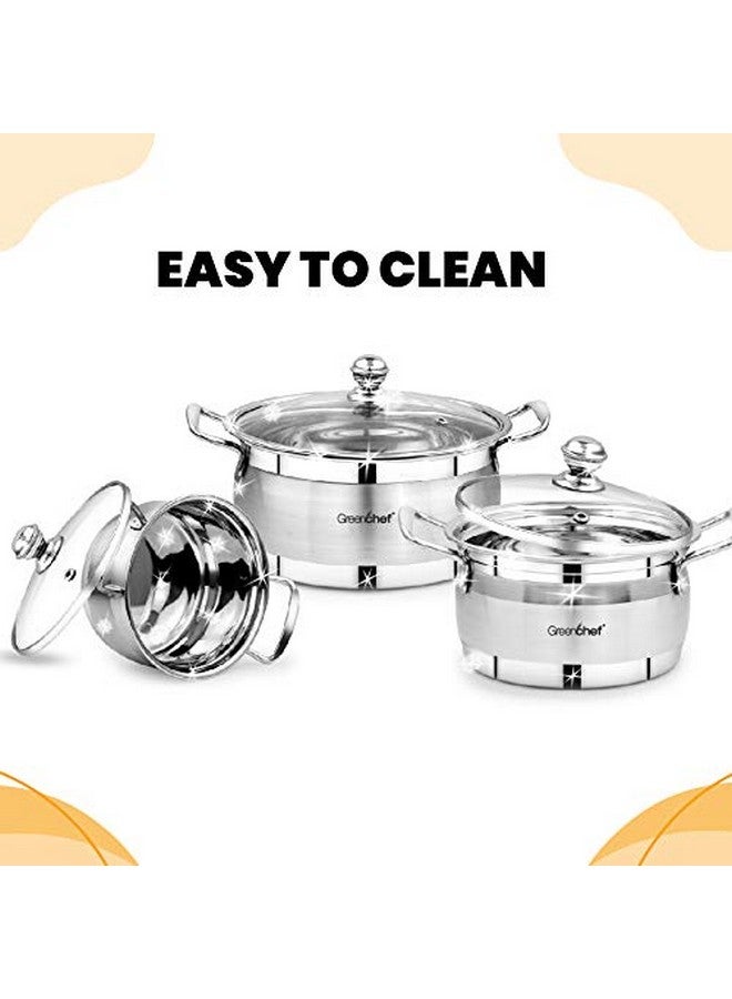 GREENCHEF Stainless Steel Cook and Serve Set (Silver) - Image 3