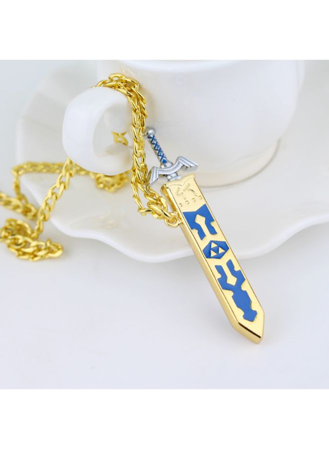 Generic The Legend Of Zelda: Skyward Sword Nintendo Small Necklace Pendant Golden Sheathed Sword  - Image 4