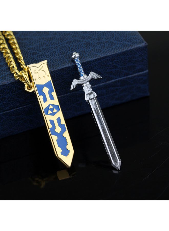 Generic The Legend Of Zelda: Skyward Sword Nintendo Small Necklace Pendant Golden Sheathed Sword  - Image 3