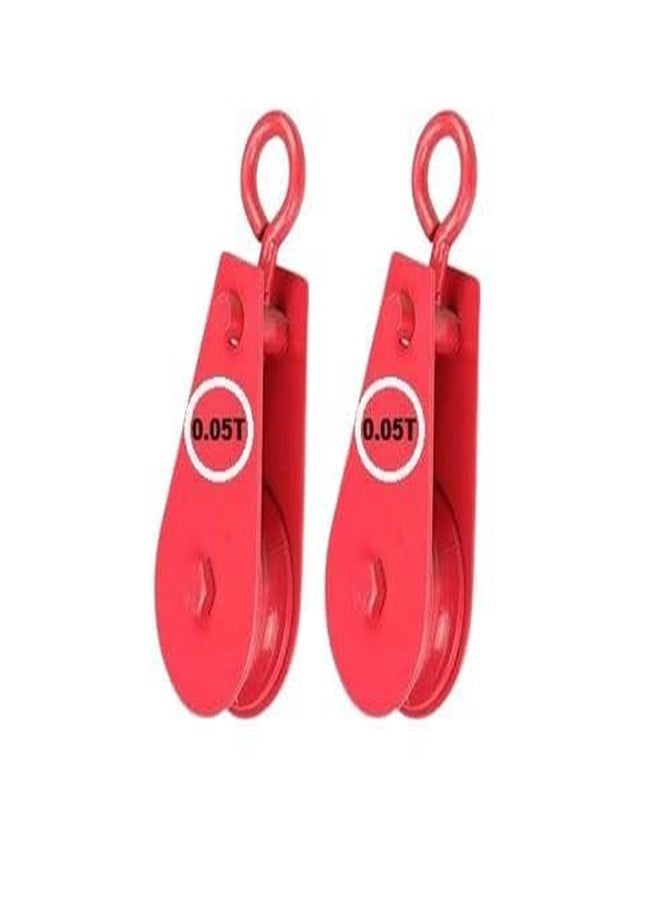 SP Electron 50kg (0.05 T) Metal Lifting, Hoisting Wheel, sheave Metal Climbing Pulley for Lifting Rope, Gym, Exercise, Pull up bar, Climbing, Hanging (Pack of 2) - Image 1