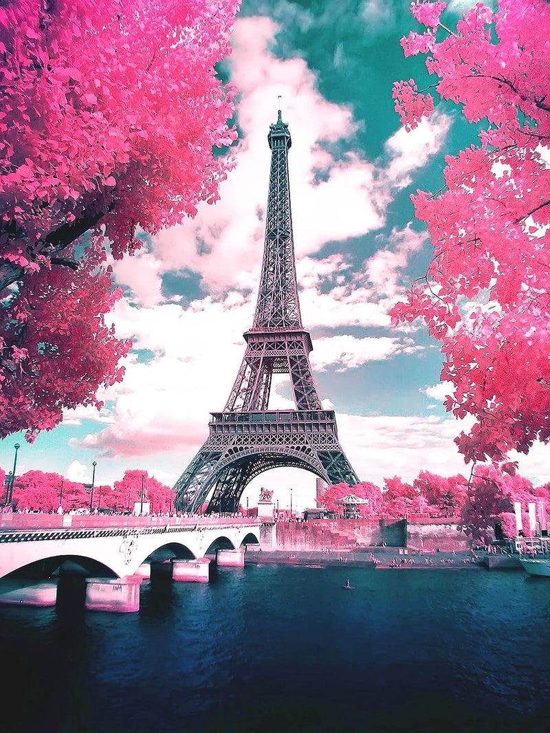 DIAMOND CRAFTZ Eiffel Tower Edition Stunning 12x16inch 5D Diamond Painting for Home Decor Enthusiasts