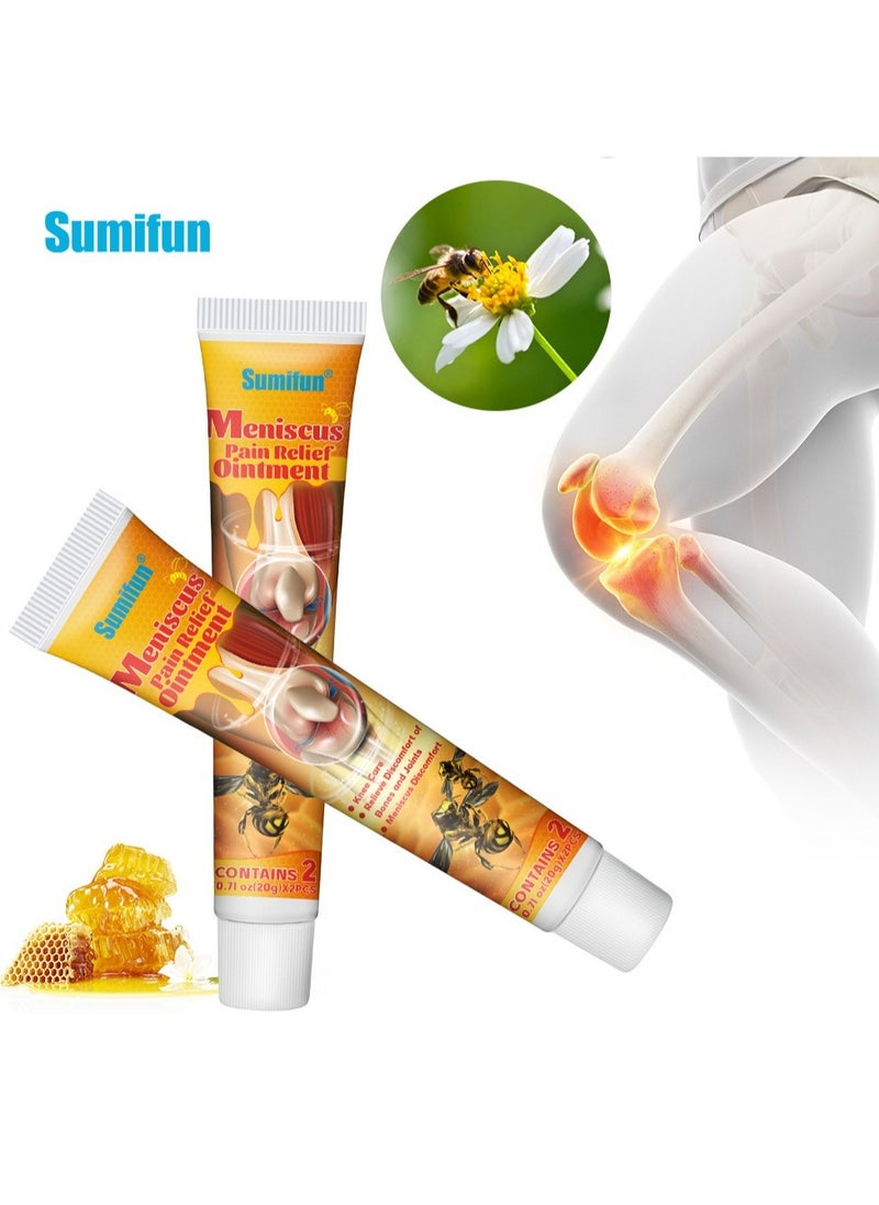 Sumifun 2 Pcs Meniscus Pain Relief Ointment Bee Venom Ointment for Relieve Sore Joints,Muscles and Joints, knees and feet  - Image 5