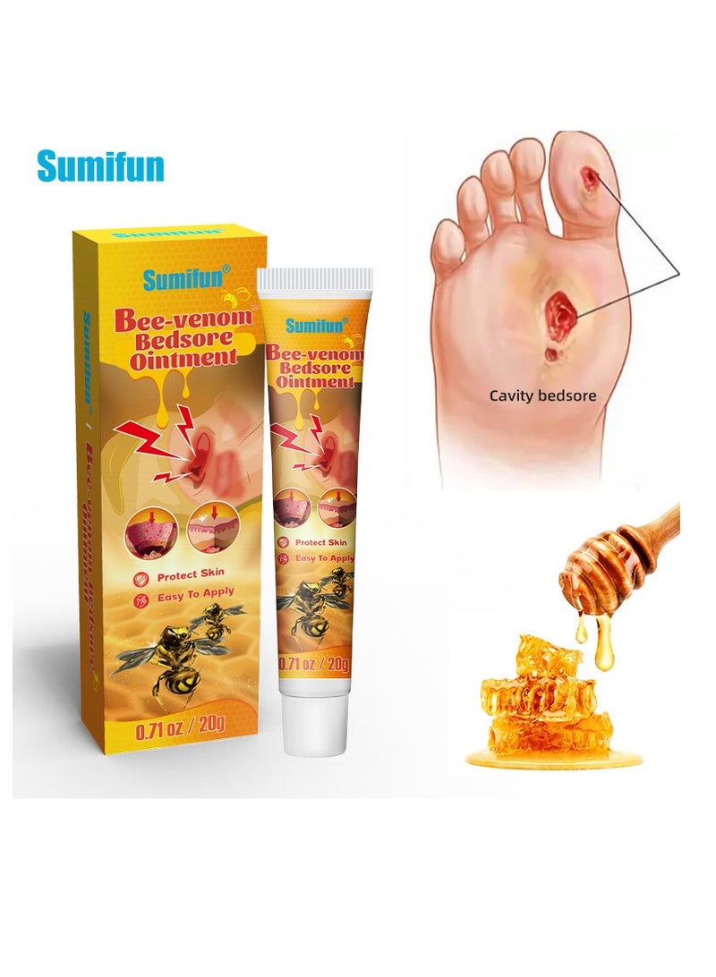 سوميفون مرهم تقرحات الفراش بسم النحل سريع الاختراق للوصول إلى الجلد بعمق، مستخلص عشبي لطيف - Image 1