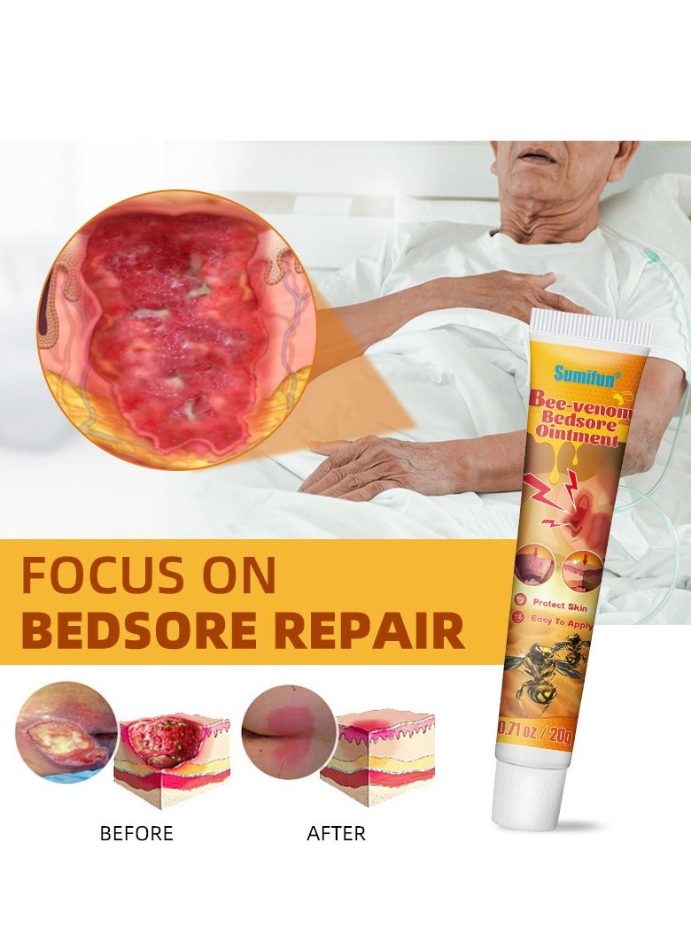 سوميفون مرهم تقرحات الفراش بسم النحل سريع الاختراق للوصول إلى الجلد بعمق، مستخلص عشبي لطيف - Image 2