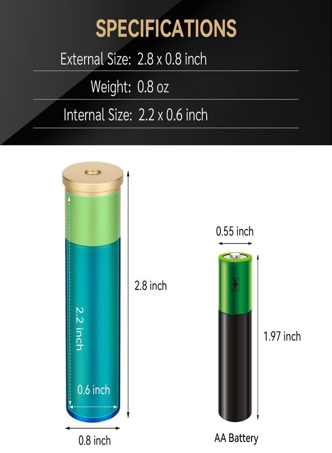 Aufew Tactical Mini Pill Case, Durable Metal Small Pill Holder for Pocket or Purse, Waterproof Medicine Bottle for Travel, EDC, Outdoors - Blue - Image 3