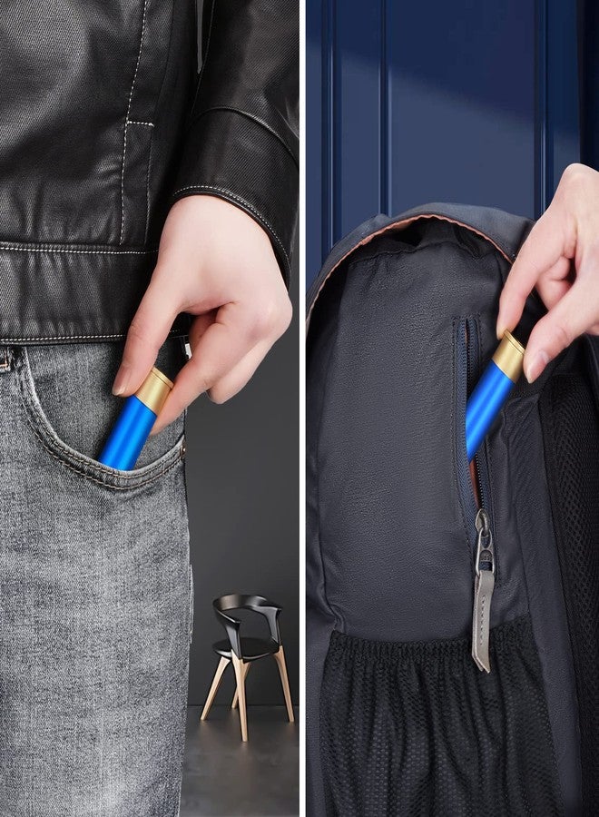 Aufew Tactical Mini Pill Case, Durable Metal Small Pill Holder for Pocket or Purse, Waterproof Medicine Bottle for Travel, EDC, Outdoors - Blue - Image 5