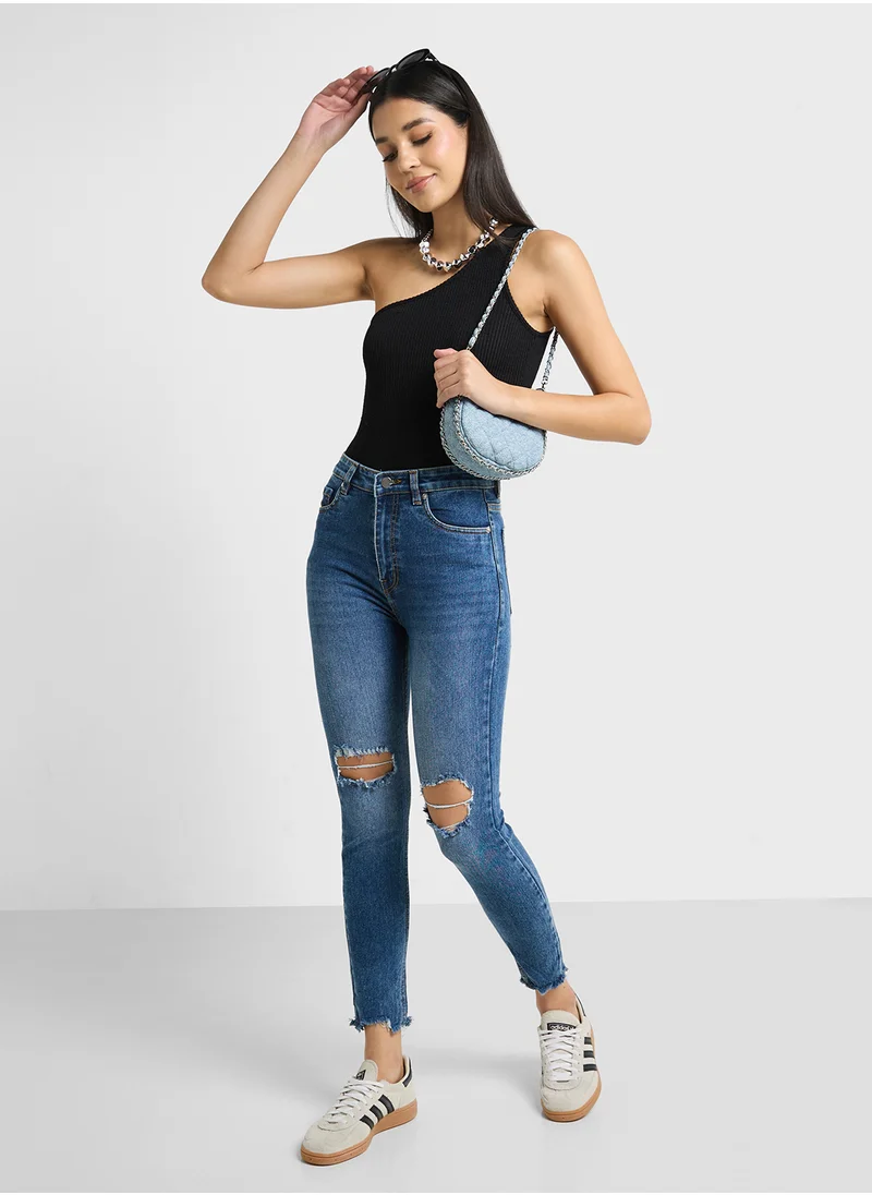 Ginger Skinny Fit Distressed Jeans
