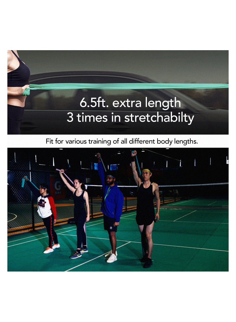 CACTUS FITNESS 6.5ft. Long Latex Resistance Bands for exercise, elastic fitness bands for home and gym workout, stretching, Strength Training , Physical Therapy, Yoga, Pilates, Rehab - Image 2