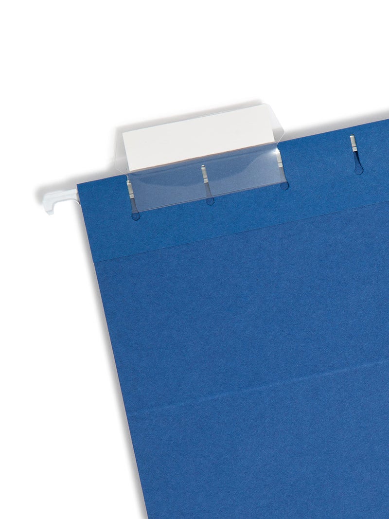 Smead Colored Hanging File Folder with Tab, 1/5-Cut Adjustable Tab, Letter Size, Navy Blue, 25 per Box (64057) - Image 2