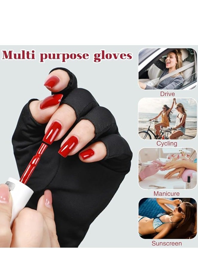 Pimoys 4 Pairs UV Gloves for Nail Lamp Light Manicure Gloves UV Light for Gel Nails, Hand UV Protection Gloves for Nail UV lamp  - Image 4