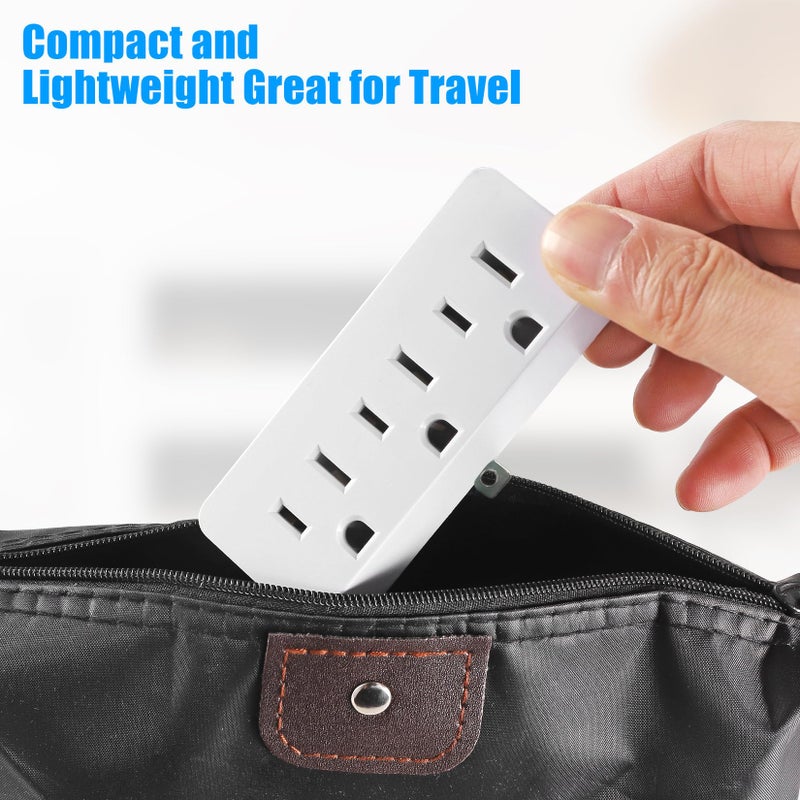 TENINYU Grounded Adapter 3-Prong to 2-Prong Triple Outlet Converter - UL Listed 3 Pin to 2 Pin Polarized Plug Extender Power Strip, Wall Plug Splitter with 3 AC Outlets for Household Appliances (1) - Image 3