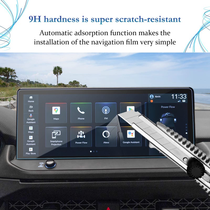 SKTU for 2023 2024 2025 2026 Honda Accord Screen Protector 12.3 Inch for 2023-2026 Honda Accord Sport Hybrid EX-L Hybrid Sport-L Hybrid Touring Hybrid Navigation Honda Accord 2026 2025 2024 2023 Accessories [Ultra HD, 9H Hardness, Anti-Glare] - Image 2