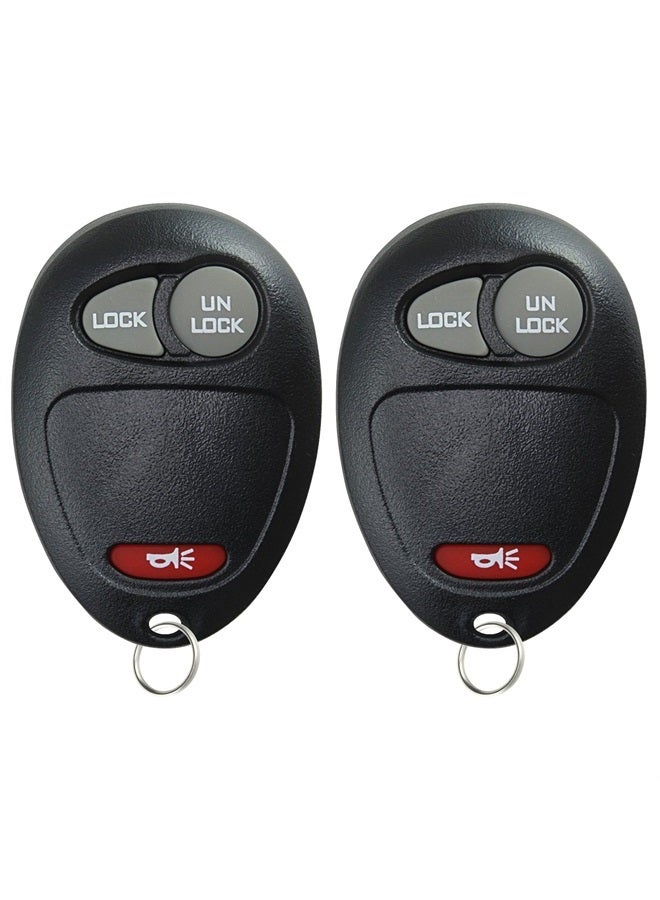KeylessOption Keyless Entry Remote Car Key Fob for Chevy Colorado GMC Canyon Hummer H3 L2C0007T (Pack of 2)