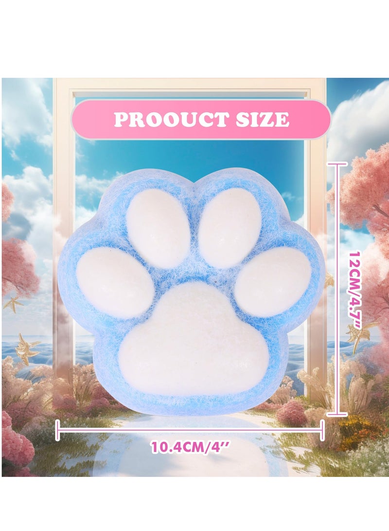Générique Squishy Cat Paw Squeeze Toy, Soft and Cute Kawaii Silicone Cat Paw Toys, Giant Cat Paw Squishy, Soft Sensory Toys Stress Relief (Blue) - Image 1