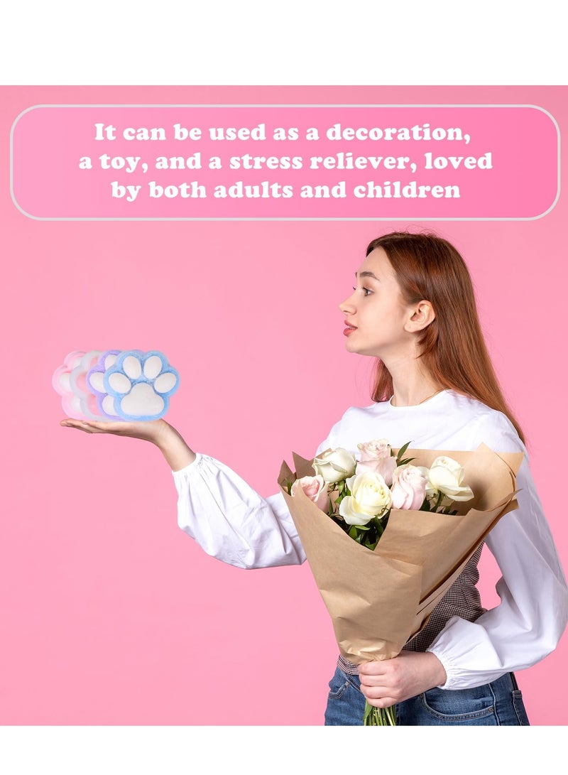 Générique Squishy Cat Paw Squeeze Toy, Soft and Cute Kawaii Silicone Cat Paw Toys, Giant Cat Paw Squishy, Soft Sensory Toys Stress Relief (Blue) - Image 2