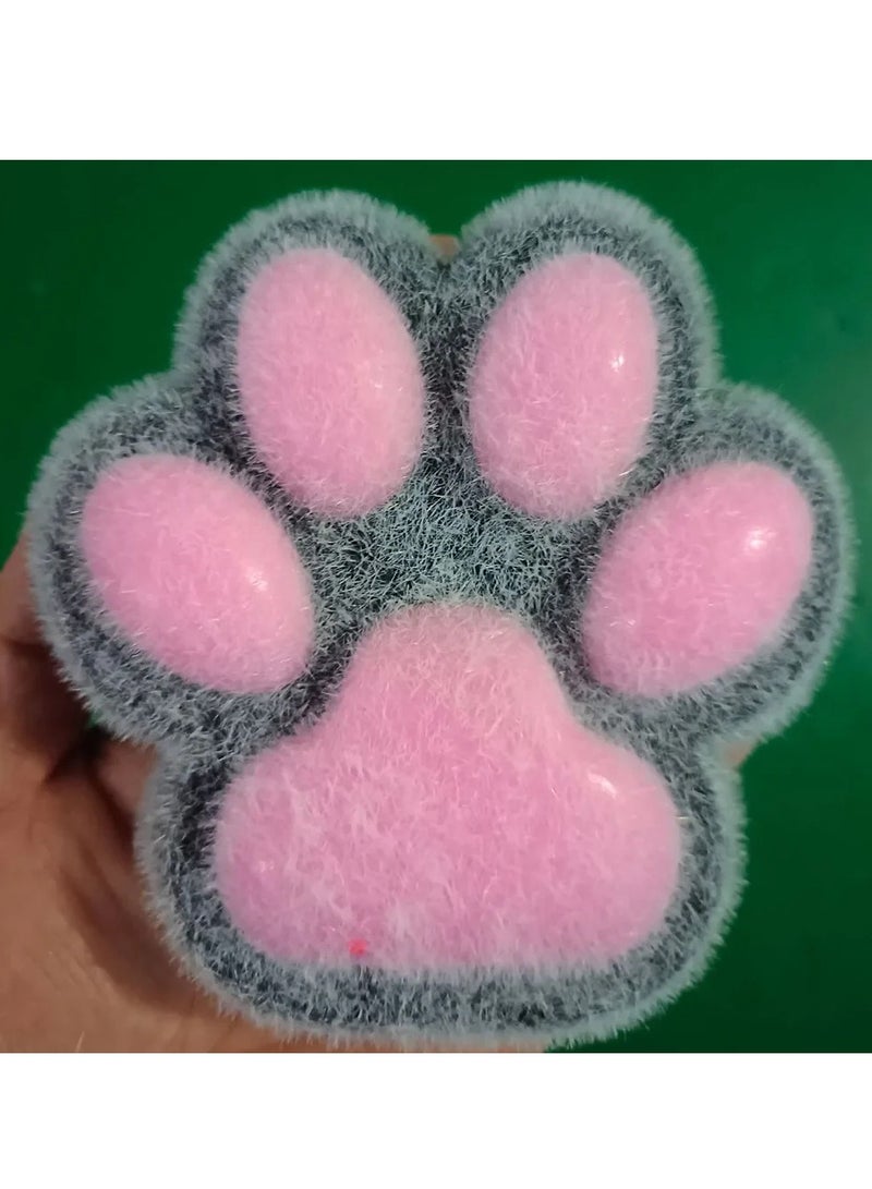 Générique Squishy Cat Paw Squeeze Toy, Soft and Cute Kawaii Silicone Cat Paw Toys, Giant Cat Paw Squishy, Soft Sensory Toys Stress Relief (Blue) - Image 3