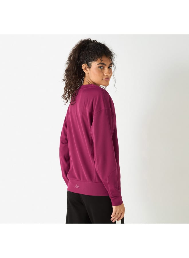 Kappa Kappa Ribbed Zip Through Jacket with Long Sleeves - Image 3