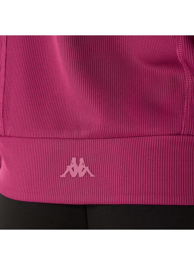 Kappa Kappa Ribbed Zip Through Jacket with Long Sleeves - Image 4