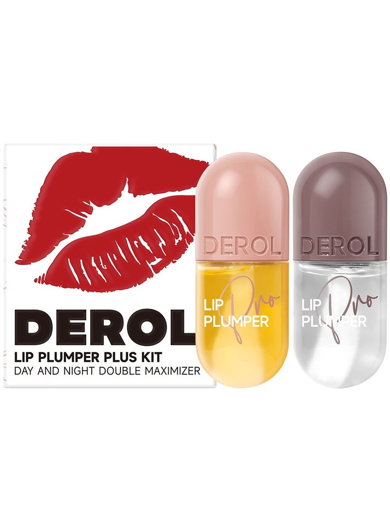 DEROL Lip Plumper Plus Kit Day And Night Double Maximizer  - Image 1