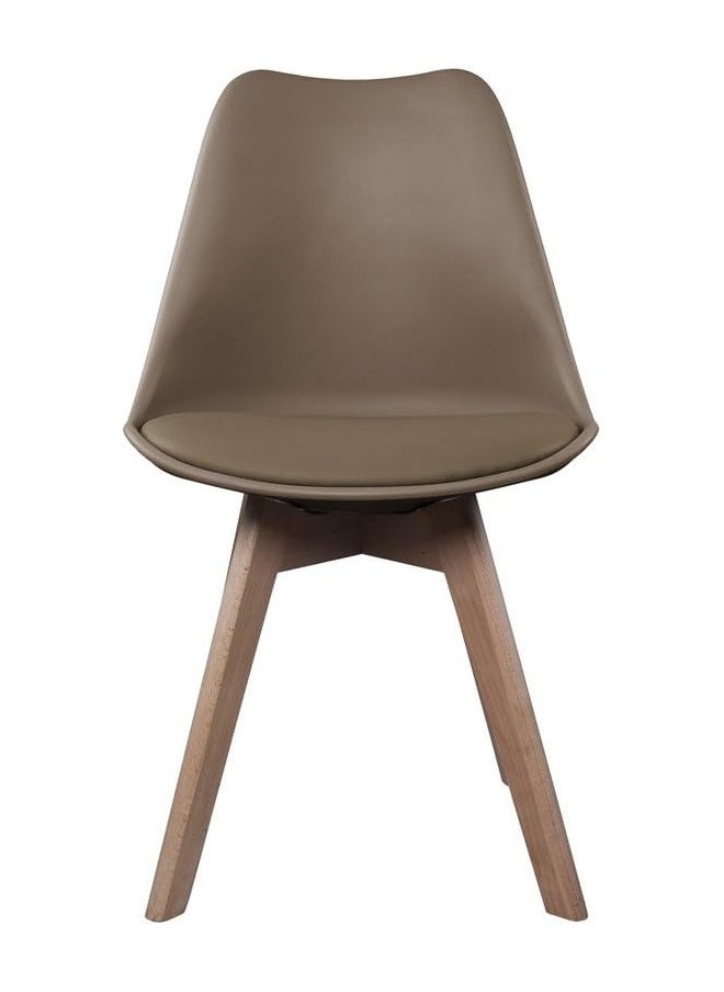 Taimi Pack Of 6 Nordic Style Office Chair Ergonomic Comfortable Desk Chair with Padded Seat Dining Room Living Room Computer Chair brown  - Image 2