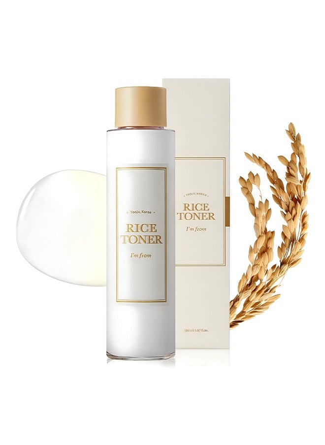 I'M FROM Miniatures of Rice Toner 150ml, Soothing Toner, Rice Extract Effective In Elasticity Care, Mild Face Toner For Soothe Your Skin, Prevent Water Loss, Eliminate Dead Skin Cells, For All Kinds of Skin  - Image 1