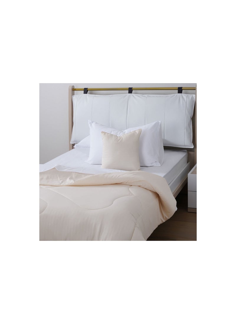 Pan Home لحاف رول مخطط 150×220 سم - بيج - Image 1