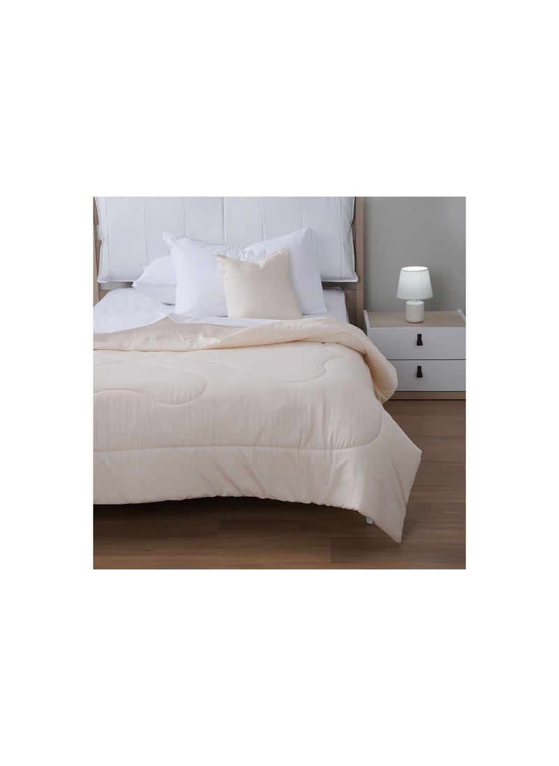Pan Home لحاف رول مخطط 150×220 سم - بيج - Image 2