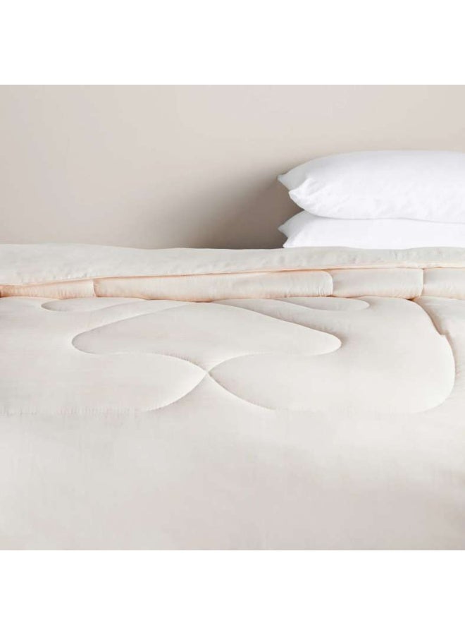 Pan Home Stria Microfiber Satin Stripe Comforter 150x220cm - Beige - Image 2