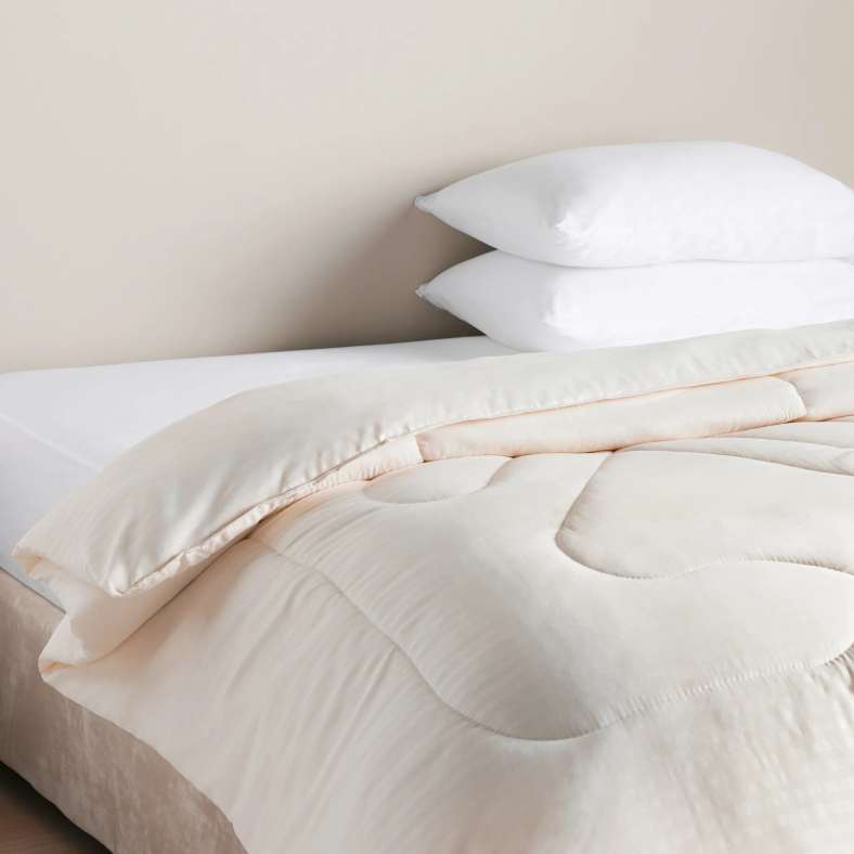 Pan Home لحاف رول مخطط 150×220 سم - بيج - Image 1