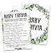 Huastatewolf Baby Shower Game Cards Baby Trivia Game Tropical Jungle Theme Party Cards for Gender Neutral Boys or Girls Set of 30 Green002 - Image 3