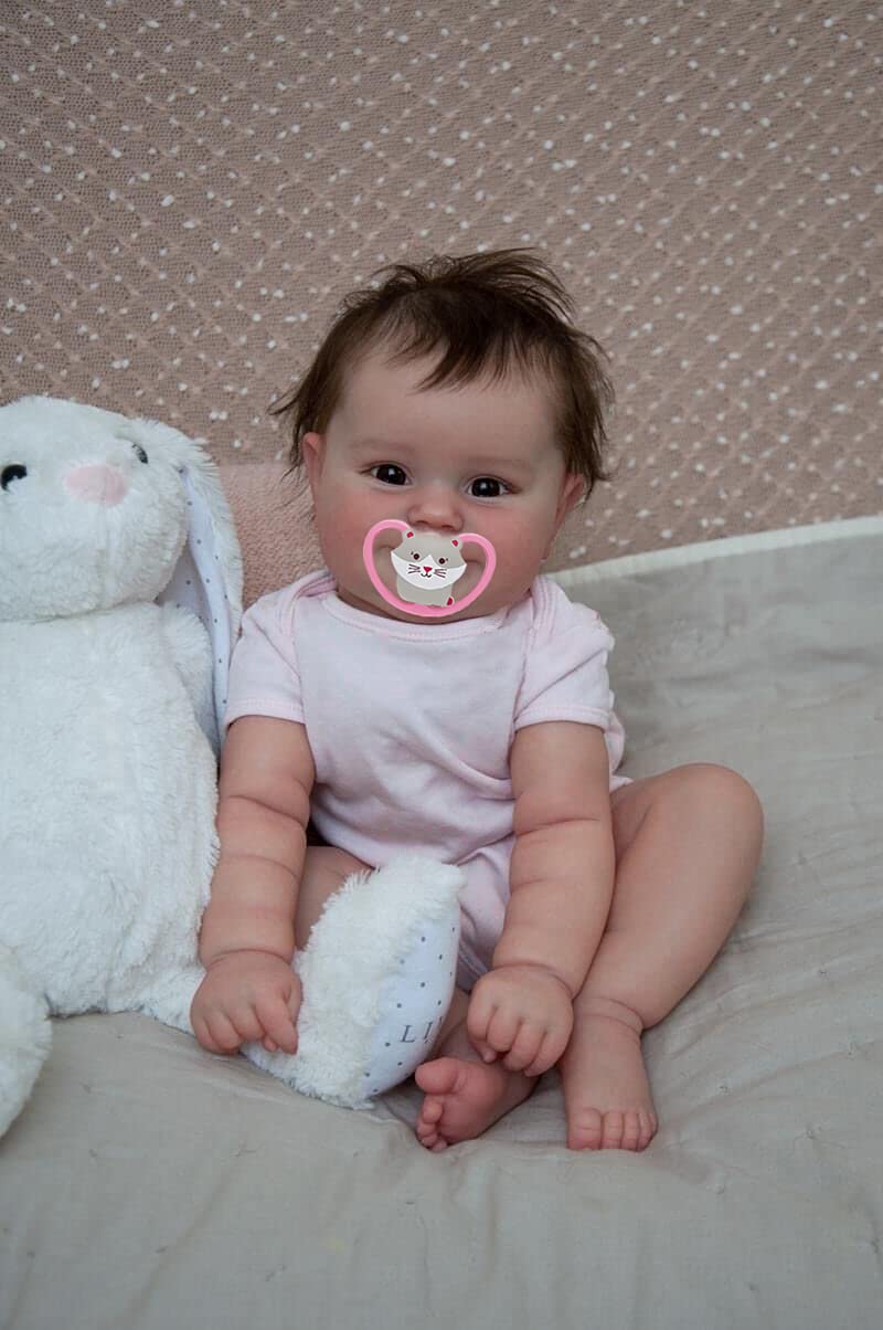 iCradle Lovely Real Look Reborn Baby Doll Girl 20 inch 50 cm Silicone Baby Doll Realistic Newborn Doll Toy for Ages 3+ - Image 1