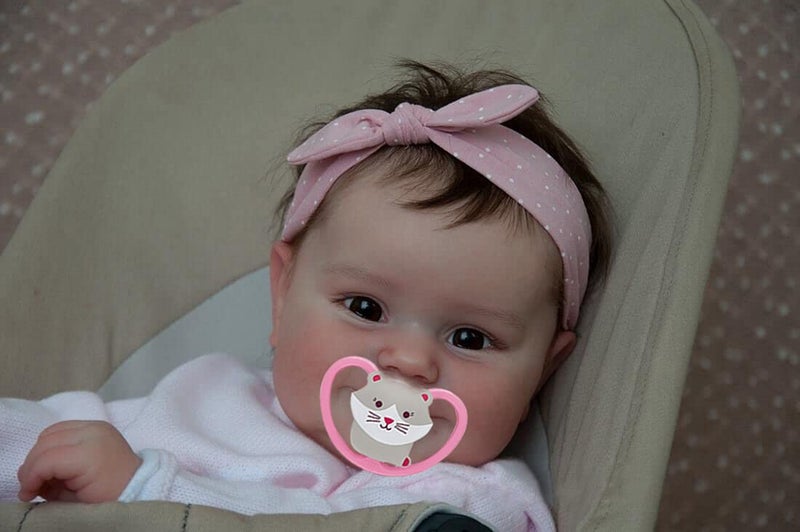iCradle Lovely Real Look Reborn Baby Doll Girl 20 inch 50 cm Silicone Baby Doll Realistic Newborn Doll Toy for Ages 3+ - Image 5