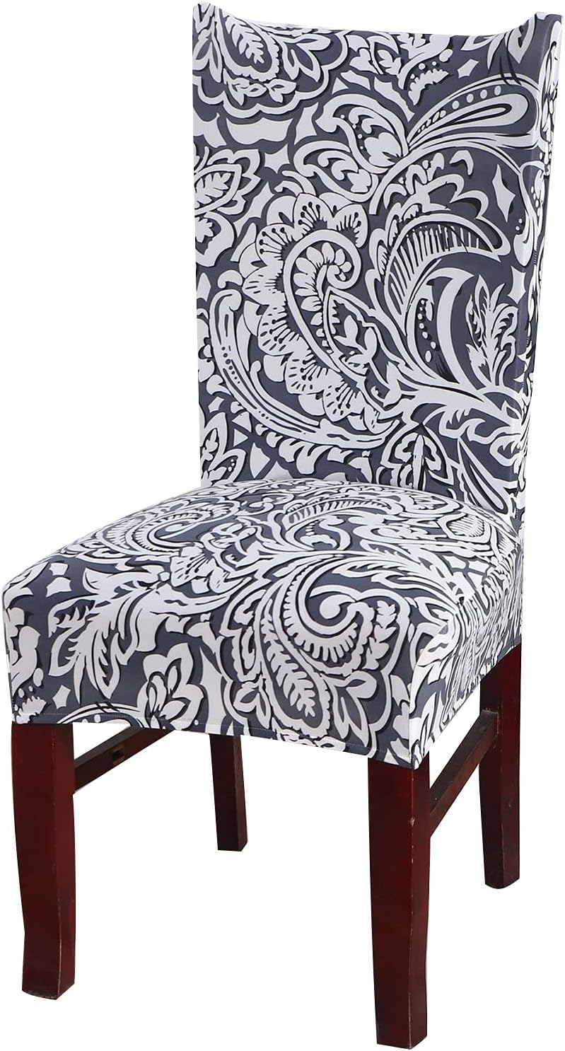1PCS Dining Chair Covers with Printed Patterns Polyester Stretch Dining Room Chair Slipcovers Removable Available Chair Covers for Kitchen、Banquet、Hotel and Party(Casual Style) - Image 5