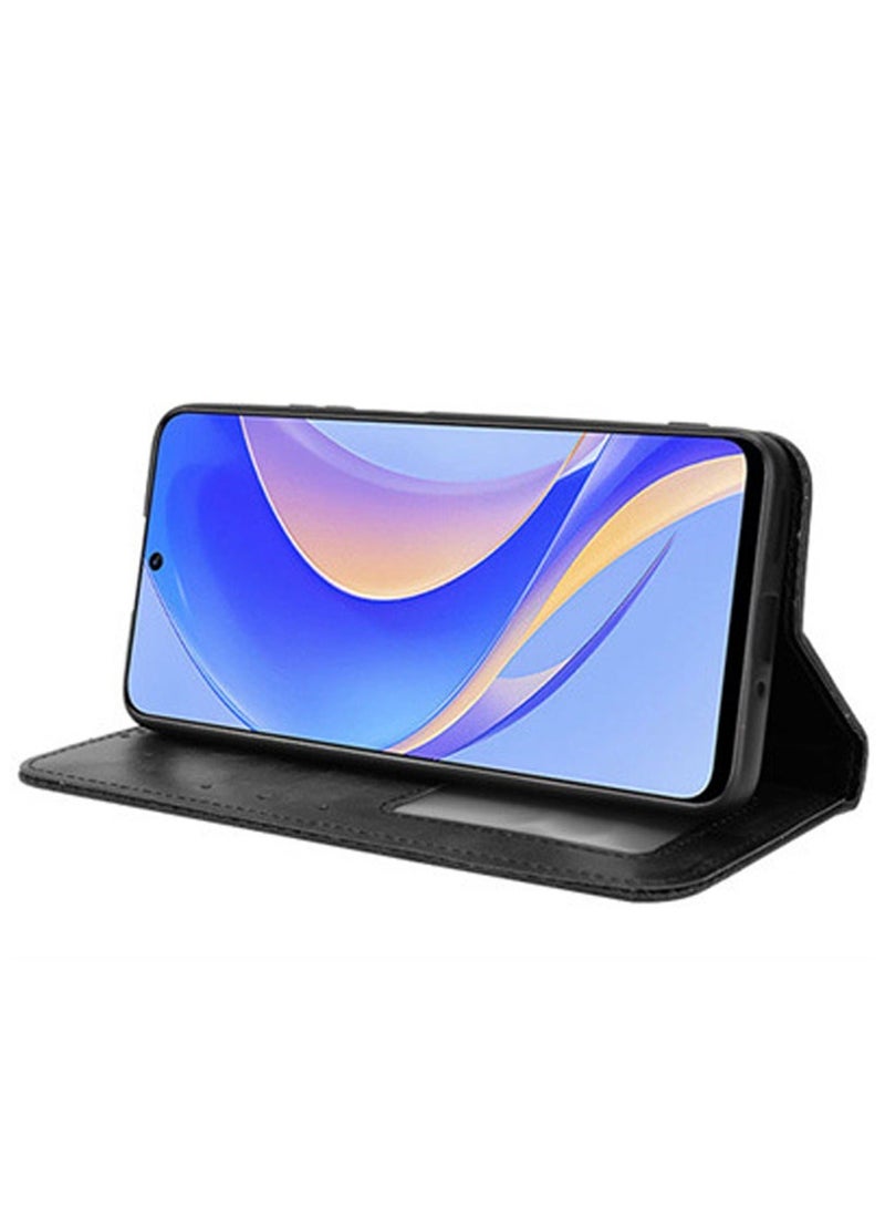 Huawei Nova Y90/Enjoy 50 Pro Phone Case Cover With Full Body Camera Len Protector PU Leather Wallet Card Holder Shockproof Protective Back Cover With Release Hand Phone Holder Daily Video Kickstand  - Image 1