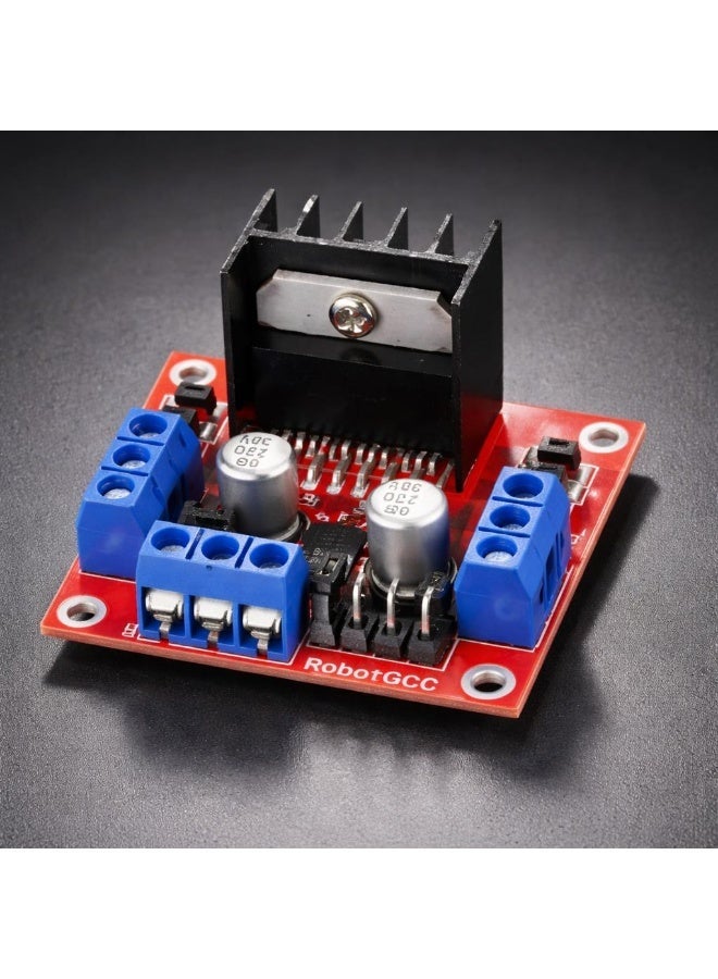 robotgcc Dual H Bridge Motor Driver Module for Arduino Robotics Smart Car DC Motor Control Board PWM Speed Regulation Forward Reverse Control High Current Motor Shield DIY Electronics IoT Projects STEM Learning - Image 4