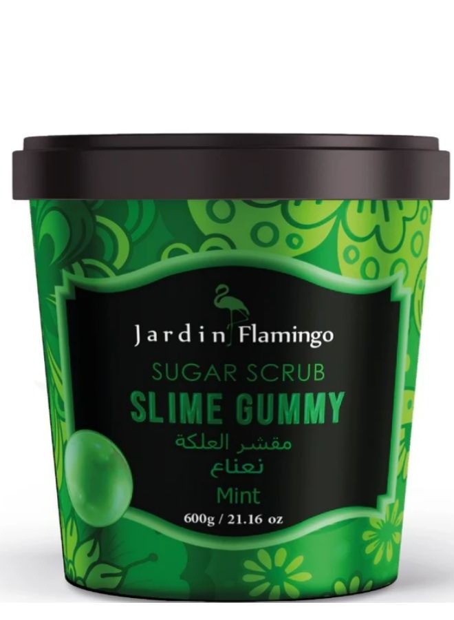 Jardin Flamingo Slime Gummy Sugar Scrub Mint For Face And Body 600 g