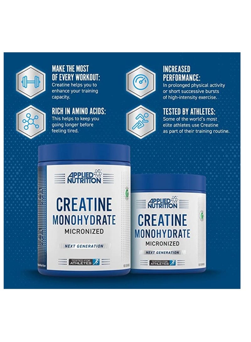 Applied Nutrition Creatine Monohydrate Micronized Powder 250g ICY Blue Razz - Image 3