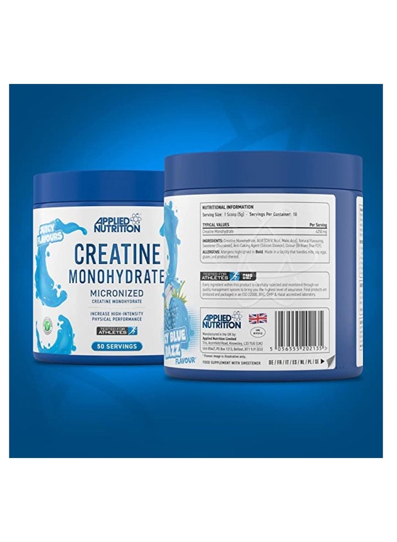 Applied Nutrition Creatine Monohydrate Micronized Powder 250g ICY Blue Razz - Image 2