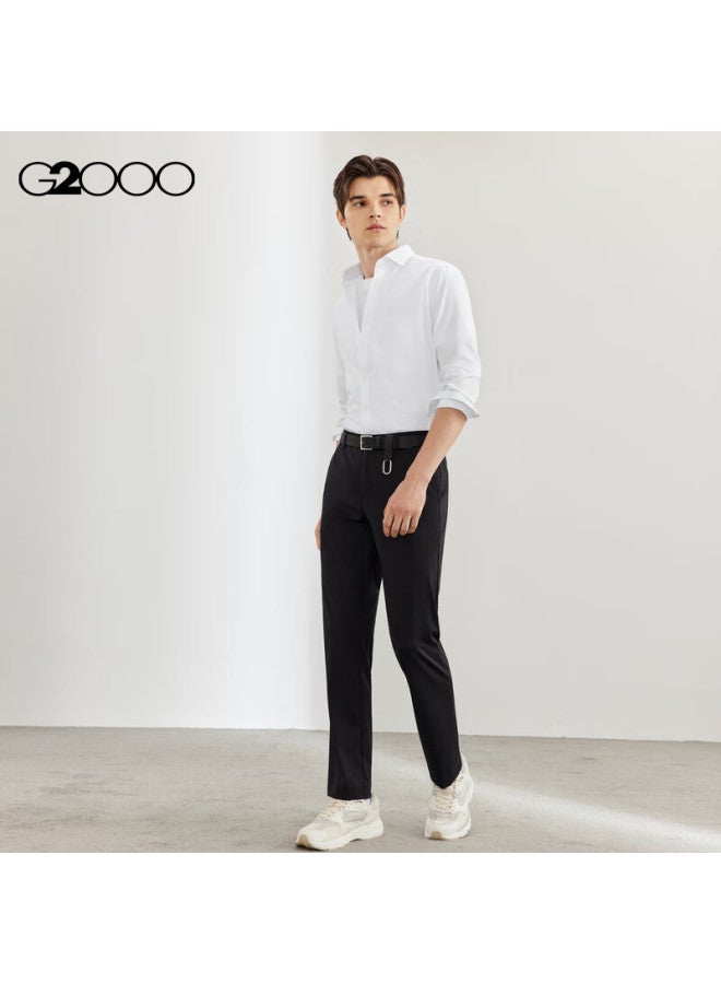 G2000 Mall Same Style Cotton Blend Skin-friendly Twill Long Sleeve Shirt 41121962g2 White 07 - Image 4