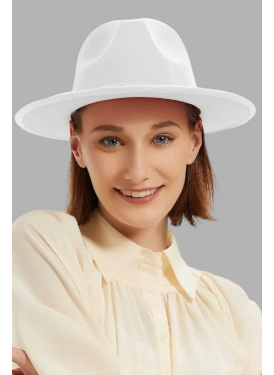 Trenderrs Women's Adjustable Internally Adjustable Panama Fedora Hat  - Image 1