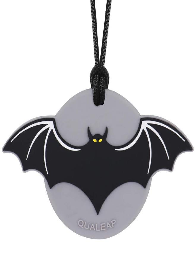 QUALEAP Bat-Man Chew Necklace for Kids, Boys or Girls - Sensory Oral Motor Aids Teether Toys for Autism, ADHD, Baby Nursing or Special Needs- Reduces Chewing Biting Fidgeting for Kids Adult Chewers - Image 1