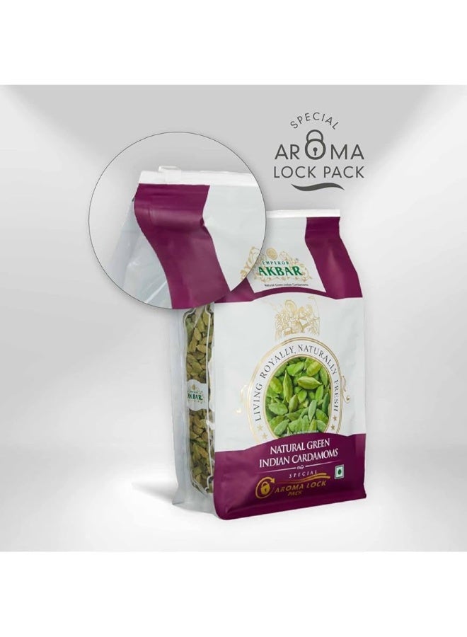 Akbar Natural Super Grade 8mm Indian Green Cardamom – Premium Elaichi Pods – Aroma Lock Fresh Pack – Ideal for Tea, Coffee & Cooking - Image 3