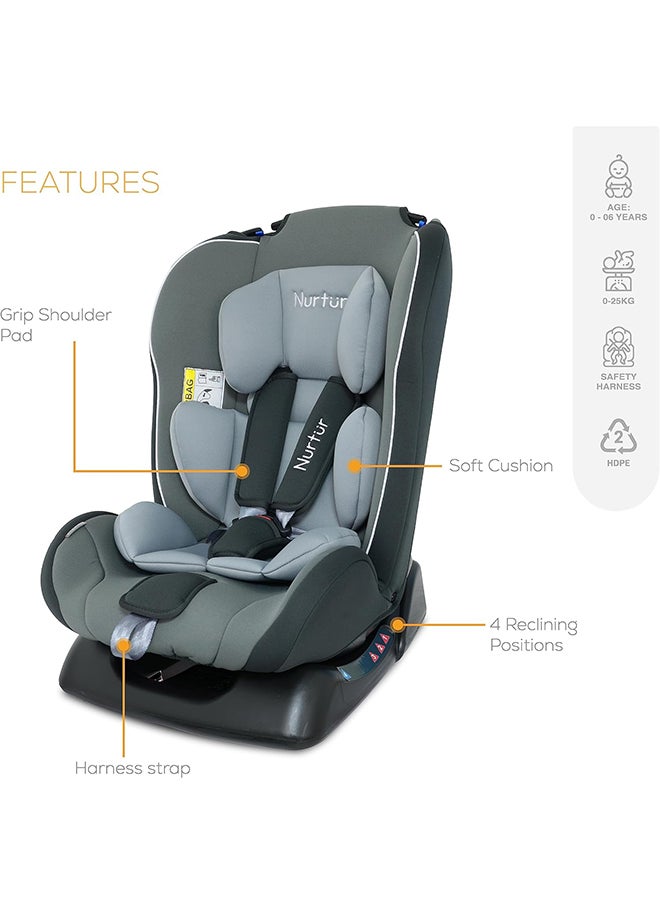 Nurtur Bruno Baby/Kids 3-In-1 Car Seat - 4 Position Recline 5-Point Safety Harness – 143° Angle 0 Months To 7 Years  - Image 3